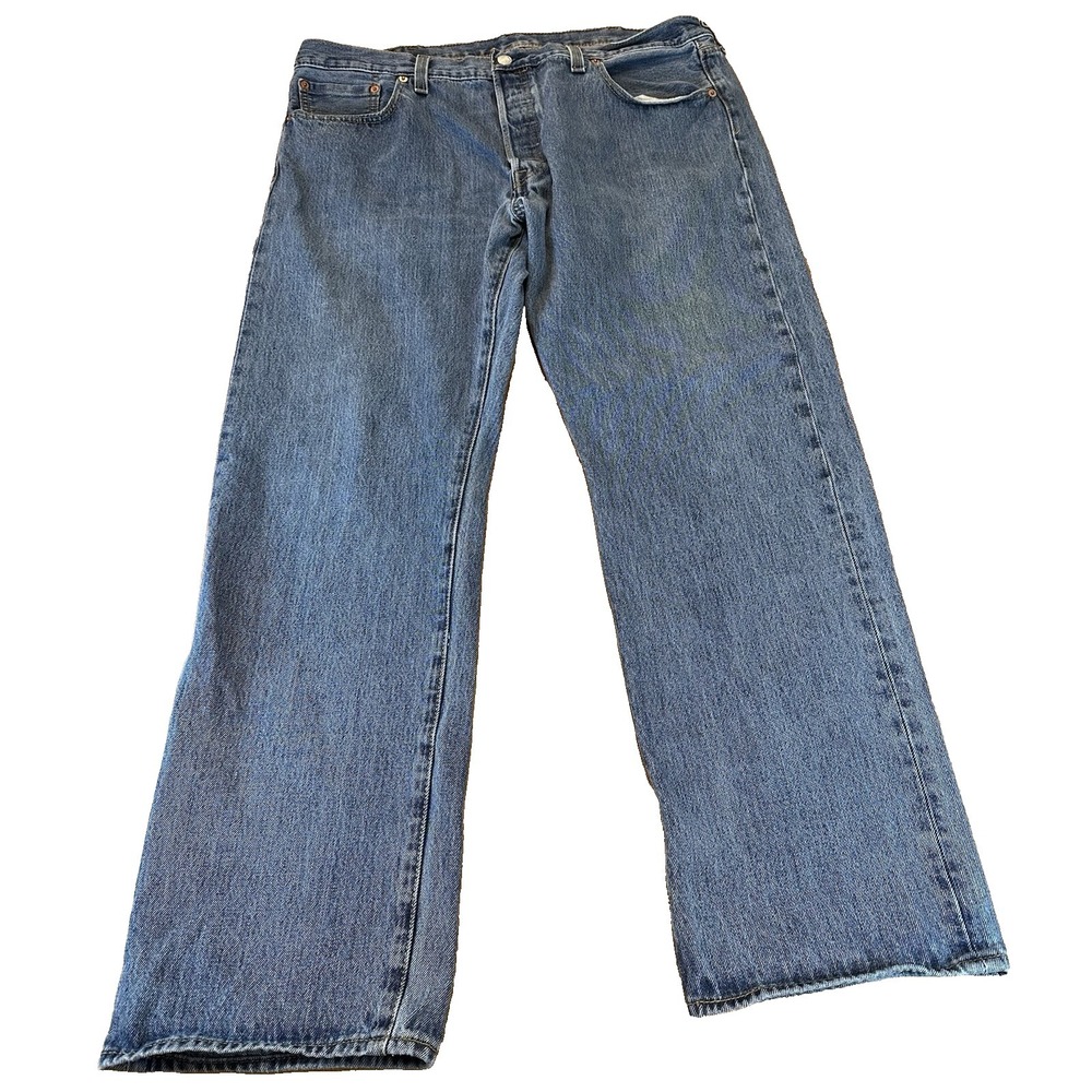 Levi's 501 Jeans Mens Button Fly Light Wash Red Tag Straight Leg Size 40x30